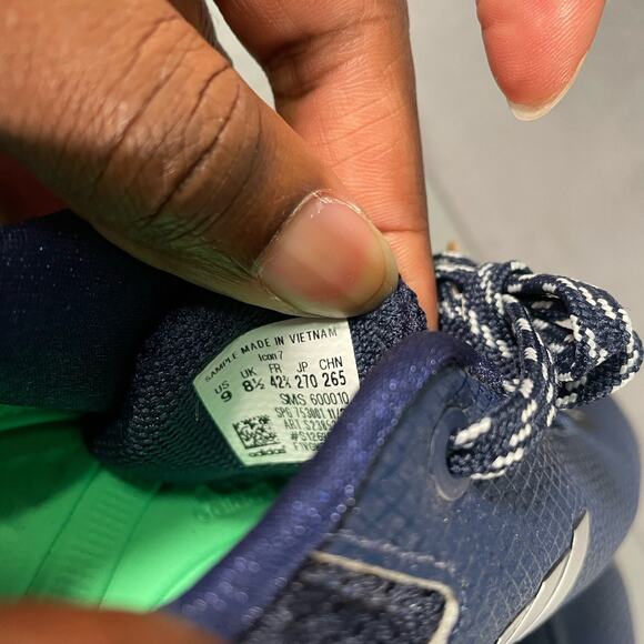 Adidas Icon 7 Navy Blue/White Low Baseball Cleats S23853 Men's Size 9 - Picture 8 of 10